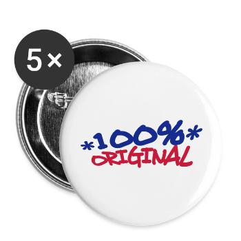 Comic Cartoon 100% Original - Buttons large 2.2''/56 mm (5-pack) - white - Front