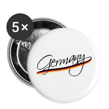 Germany - Buttons groß 56 mm (5er Pack) - Weiß - Vorne