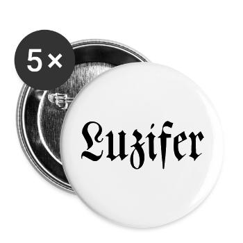 (luzifer3) - Buttons groß 56 mm (5er Pack) - Weiß - Vorne