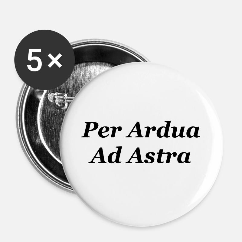Cool Quote in Latin - Per Ardua Ad Astra - Buttons large 2.2''/56 mm (5-pack) - white