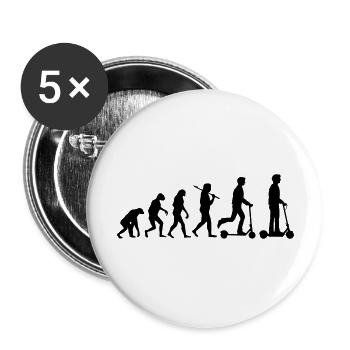 Evolution Escooter Elektroroller - Buttons groß 56 mm (5er Pack) - Weiß - Vorne