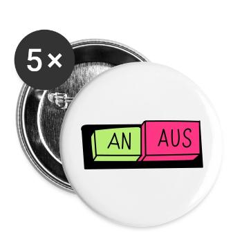 An / Aus Schalter - Buttons groß 56 mm (5er Pack) - Weiß - Vorne