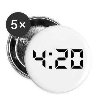 420 TIMER - Buttons large 2.2''/56 mm (5-pack) - white - Front