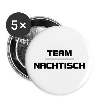 team nachtisch - Buttons groß 56 mm (5er Pack) - Weiß - Vorne
