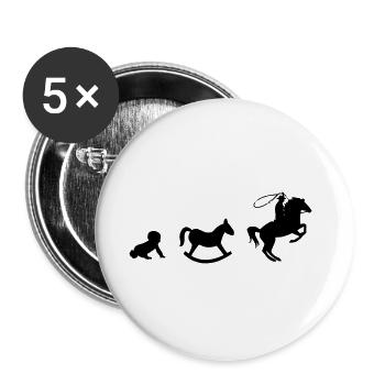 Way to Western Riding - Buttons large 2.2''/56 mm (5-pack) - white - Front