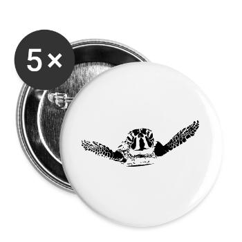 Swimming turtle in the water - Buttons large 2.2''/56 mm (5-pack) - white - Front