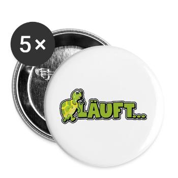 Läuft... - Schildkröte - Buttons groß 56 mm (5er Pack) - Weiß - Vorne