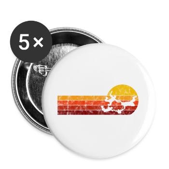 Skydiving Parachute - Buttons large 2.2''/56 mm (5-pack) - white - Front