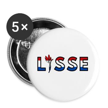 Lisse Netherlands in Europe - Buttons large 2.2''/56 mm (5-pack) - white - Front