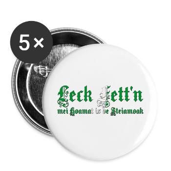 leck fett´n steiermark - Buttons groß 56 mm (5er Pack) - Weiß - Vorne