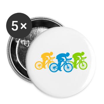 Bicycle Team Triathlon - Buttons large 2.2''/56 mm (5-pack) - white - Front