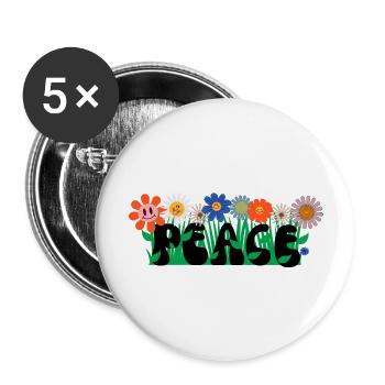 FRIEDE - Buttons groß 56 mm (5er Pack) - Weiß - Vorne