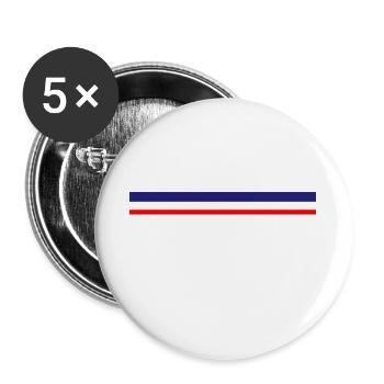 Frankreich Sport - Buttons groß 56 mm (5er Pack) - Weiß - Vorne