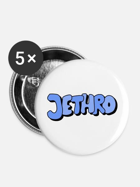 Jethro - Buttons groß 56 mm (5er Pack) - Weiß
