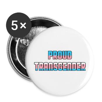 Proud Transgender LGBTQ CSD Gift Idea - Buttons large 2.2''/56 mm (5-pack) - white - Front