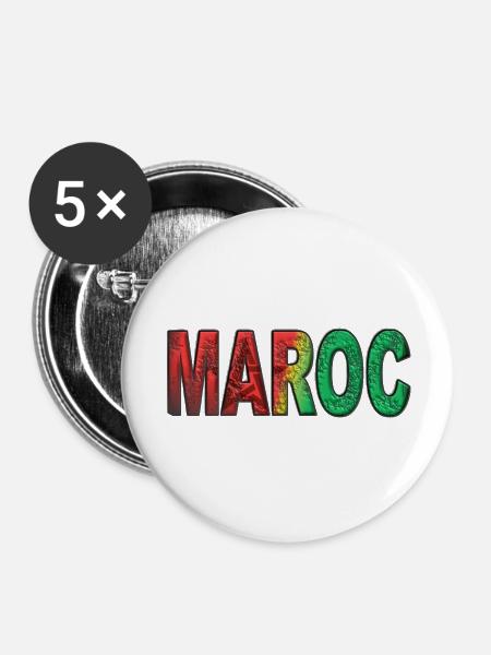 MAROC - Buttons groß 56 mm (5er Pack) - Weiß