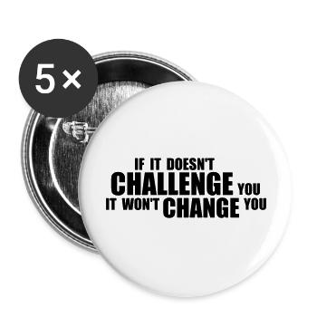 Workout Fitness Motivation Quote - Buttons large 2.2''/56 mm (5-pack) - white - Front