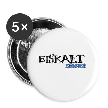 eisbader eiskalt eisbaden kryotherapie kneipp - Buttons groß 56 mm (5er Pack) - Weiß - Vorne