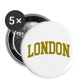 london golden - Buttons groß 56 mm (5er Pack) - Weiß - Vorne