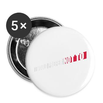 I prefer not to - Buttons large 2.2''/56 mm (5-pack) - white - Front