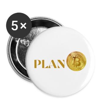 PLAN B - Buttons groß 56 mm (5er Pack) - Weiß - Vorne