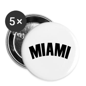 Maillot Miami - Lot de 5 grands badges (56 mm) - blanc - Devant
