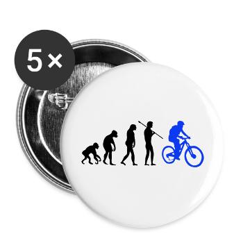 Biker Evolution - Buttons groß 56 mm (5er Pack) - Weiß - Vorne