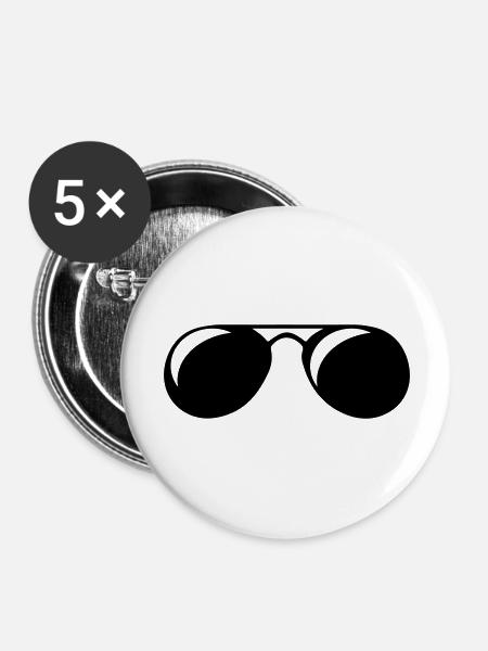 sonnenbrille - Buttons groß 56 mm (5er Pack) - Weiß