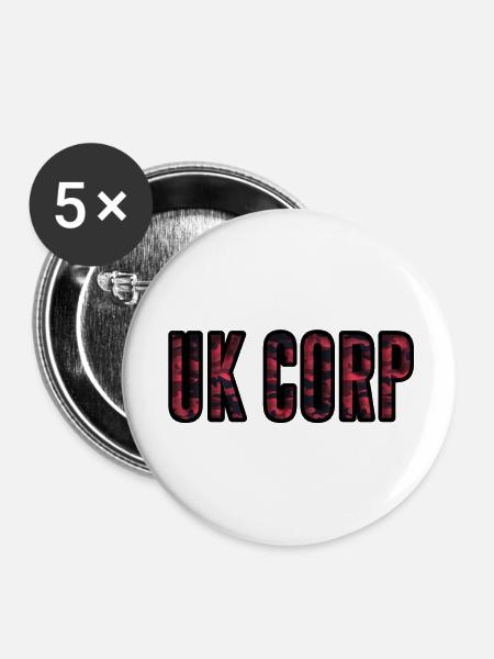Vereinigtes Königreich - Buttons groß 56 mm (5er Pack) - Weiß