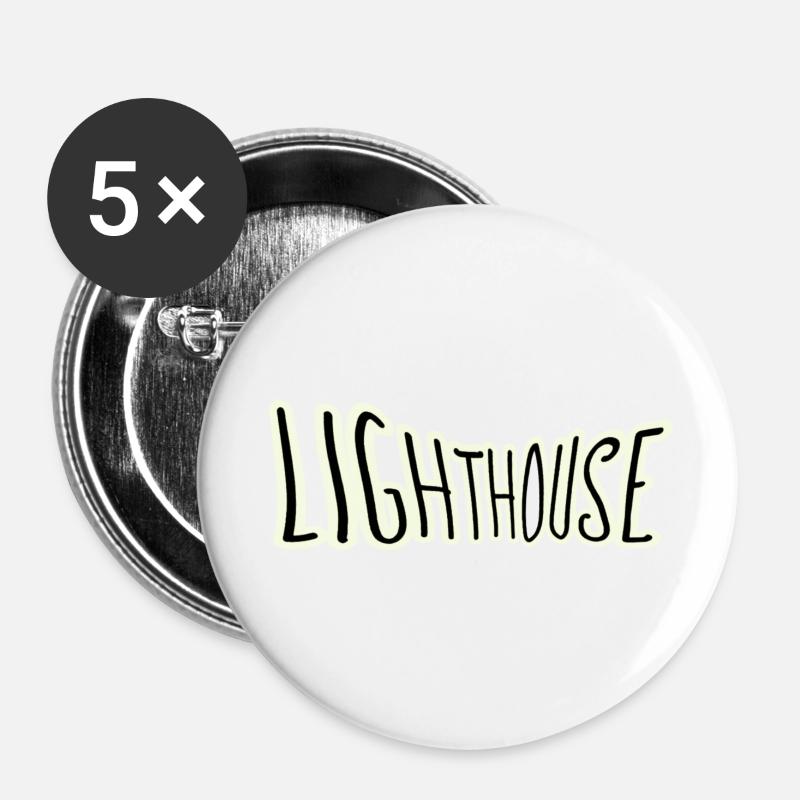 Lighthouse 3 - Buttons large 2.2''/56 mm (5-pack) - white