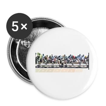 bmx - Lot de 5 grands badges (56 mm) - blanc - Devant
