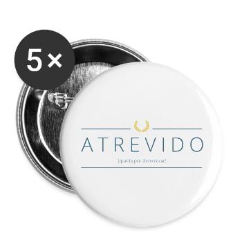 Audacieux espagnol (atrevido) - Lot de 5 grands badges (56 mm) - blanc - Devant