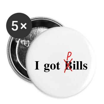 J’ai reçu des pilules - Lot de 5 grands badges (56 mm) - blanc - Devant