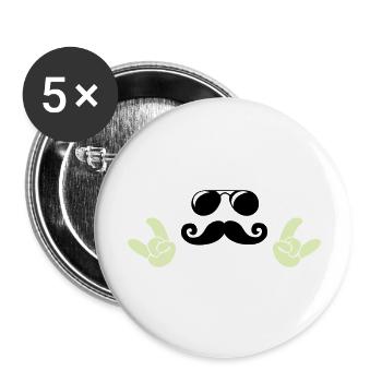 cool face - Buttons groß 56 mm (5er Pack) - Weiß - Vorne