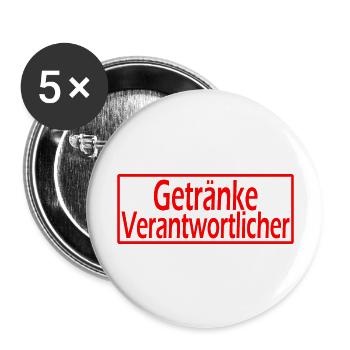 GetränkeVerantwortlicher - Buttons groß 56 mm (5er Pack) - Weiß - Vorne