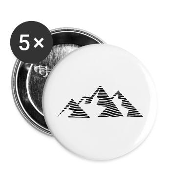 Montagne - (8) - Lot de 5 grands badges (56 mm) - blanc - Devant