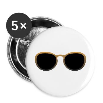 lunette de soleil or 2509 B - Lot de 5 grands badges (56 mm) - blanc - Devant