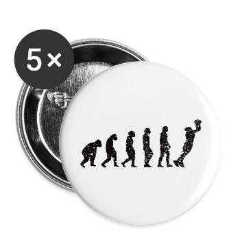 Équipe de basket-ball Basket-ball Joueurs de basket-ball - Lot de 5 grands badges (56 mm) - blanc - Devant