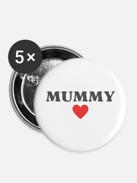 Best Mummy ever - Buttons groß 56 mm (5er Pack) - Weiß