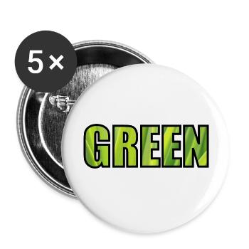 GREEN - Buttons groß 56 mm (5er Pack) - Weiß - Vorne
