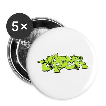 graffiti street art spray colors cool artist urban - Buttons large 2.2''/56 mm (5-pack) - white - Front