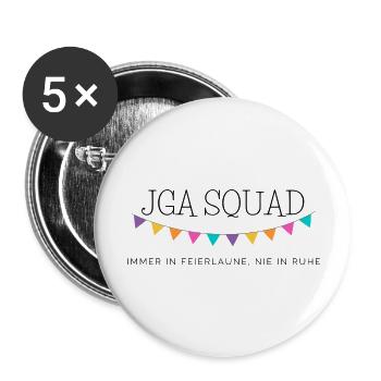 JGA SQUAD - Buttons large 2.2''/56 mm (5-pack) - white - Front