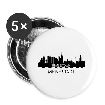 MyCity #FrankfurtamMain #069 - Lot de 5 grands badges (56 mm) - blanc - Devant