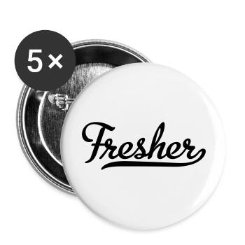 Fresher - Buttons groß 56 mm (5er Pack) - Weiß - Vorne