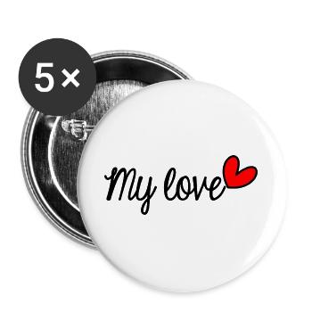 MOTHER'S DAY. HAPPY MOTHER'S DAY. MOM - Buttons large 2.2''/56 mm (5-pack) - white - Front