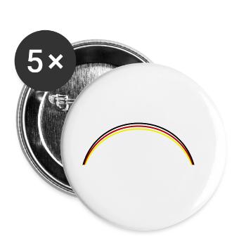Ligne de symbole du drapeau de l’Allemagne - Lot de 5 grands badges (56 mm) - blanc - Devant
