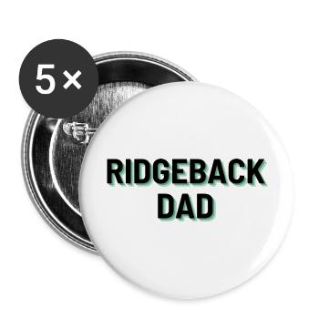 Ridgeback Dad - Buttons groß 56 mm (5er Pack) - Weiß - Vorne