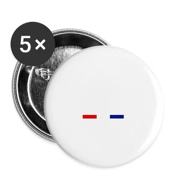 Sieg – Typografie mit Akzent - Buttons groß 56 mm (5er Pack) - Weiß - Vorne