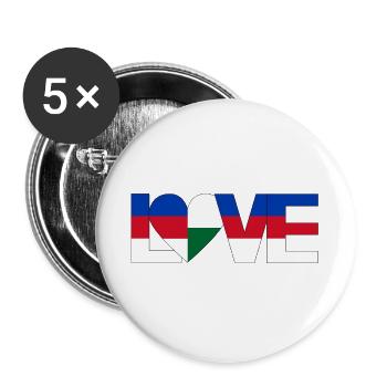 amour Les Sorabes Les Saxons ont un cœur pour leur patrie - Lot de 5 grands badges (56 mm) - blanc - Devant