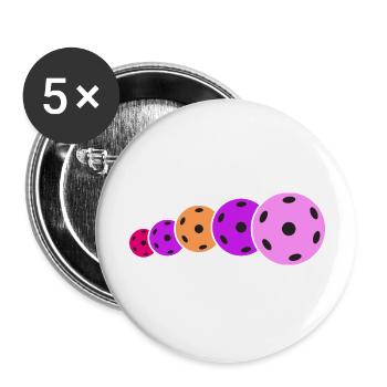 Floorball Floorball Player Unihoc Floorball Trainer - Lot de 5 grands badges (56 mm) - blanc - Devant